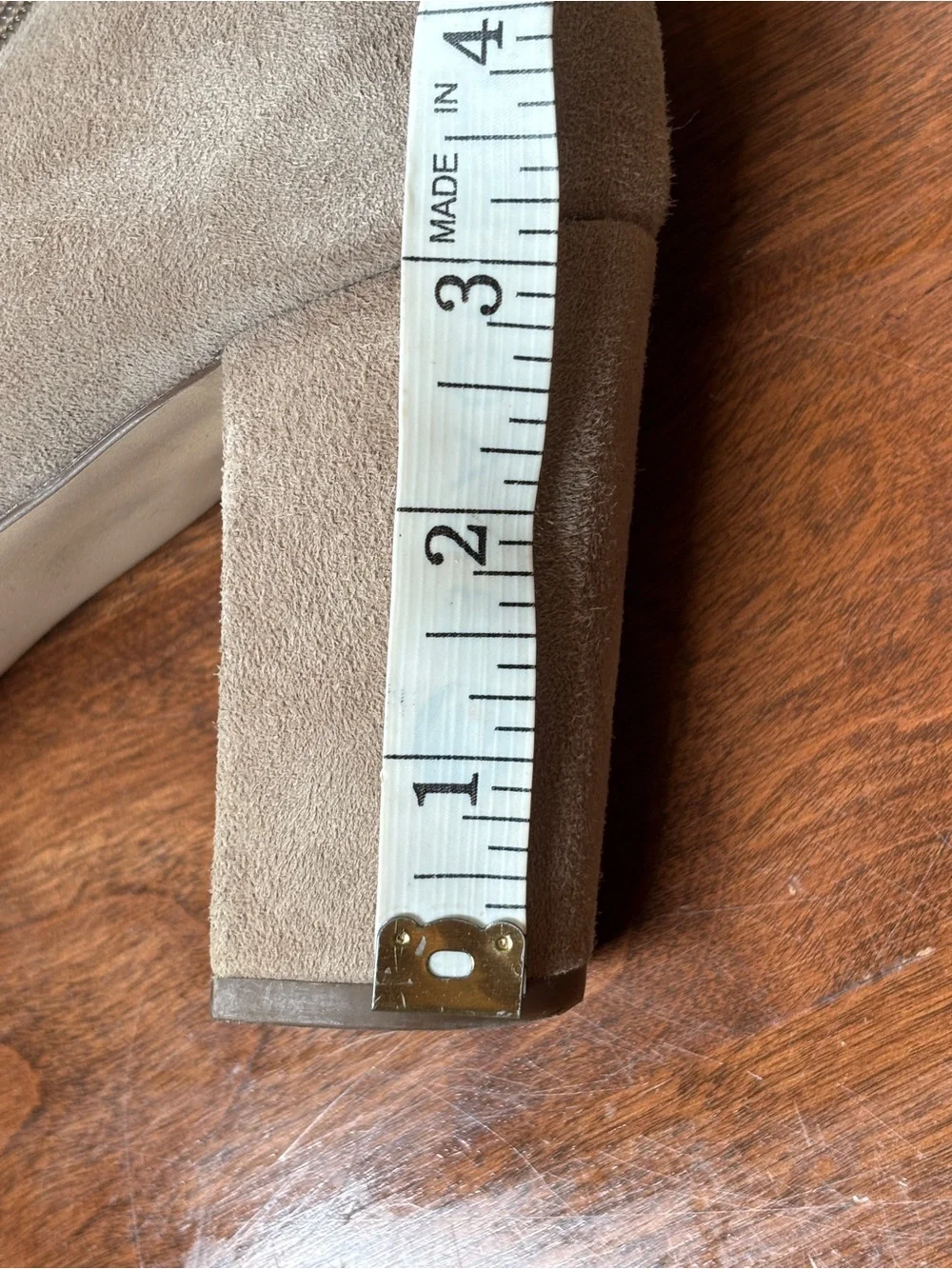 Charles David Over-the-Knee Suede Boots in Light Taupe